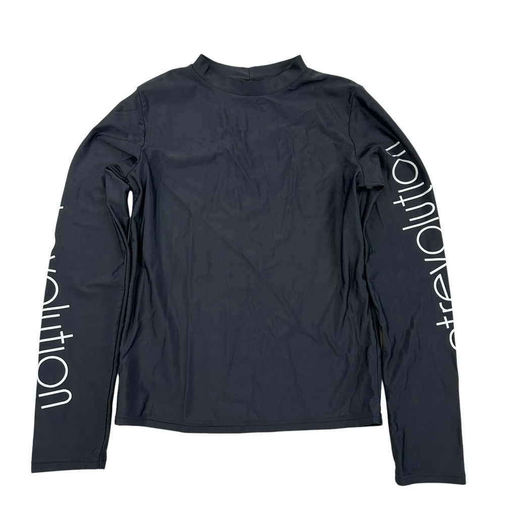 Sisstrevolution Solid Black Sunbeam Long Sleeve Rashguard Women's Sz S* SEE DESC